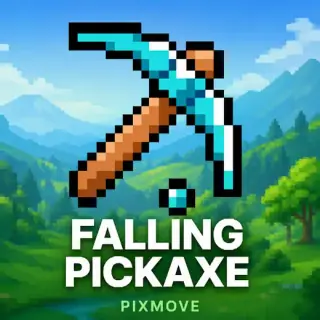 Falling Pickaxe - пиксельная кирка
